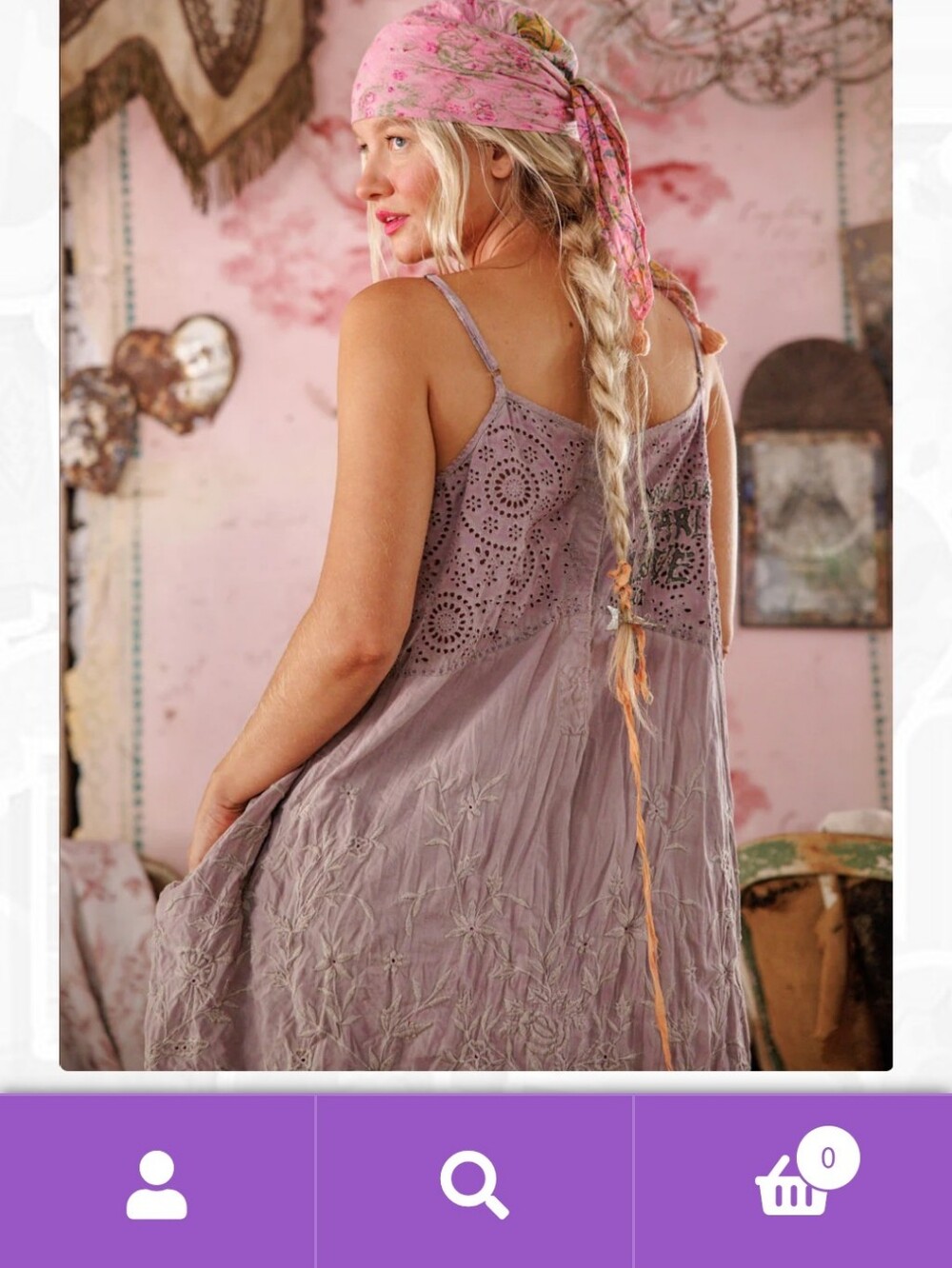 Magnolia Pearl Vianney Slip Dress Lilac Ash - Picture 3 of 9